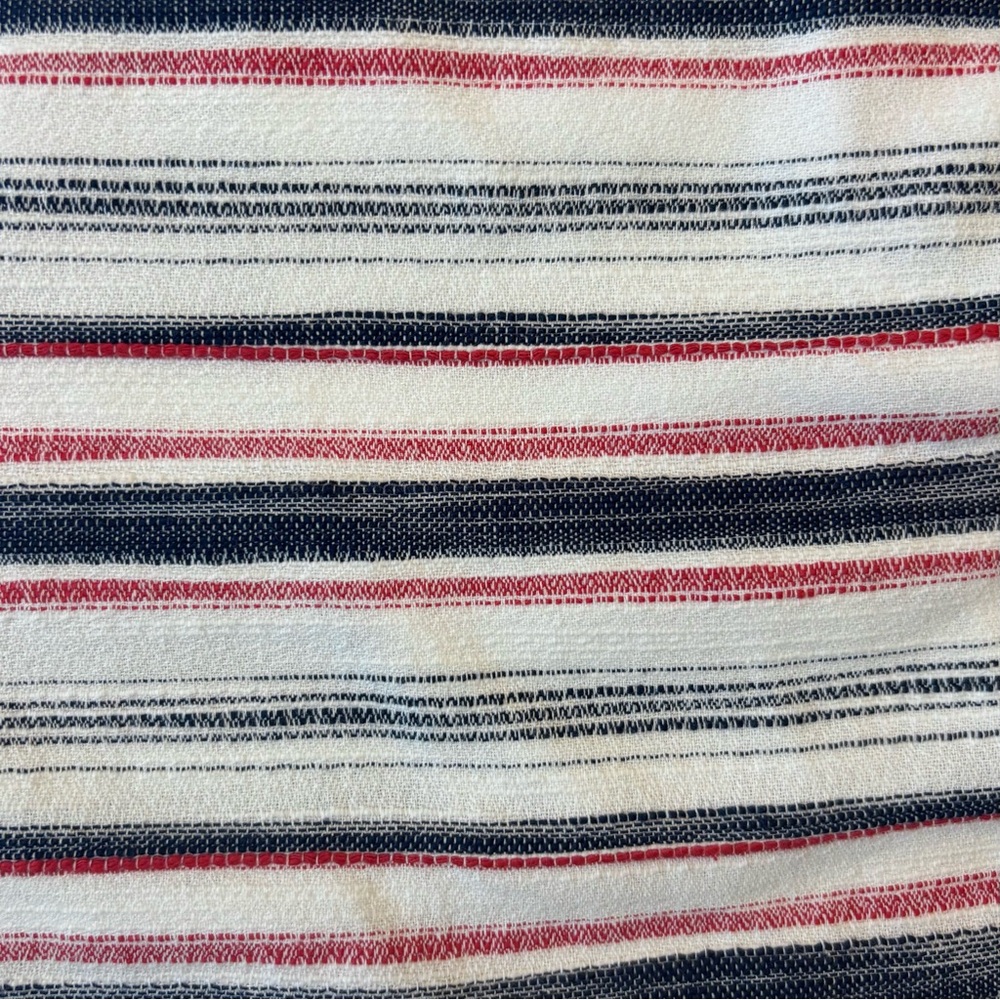 Loft Mid Rise 6 Shorts Striped Red/White/Blue 100% Cotton Size 4 - Picture 12 of 13